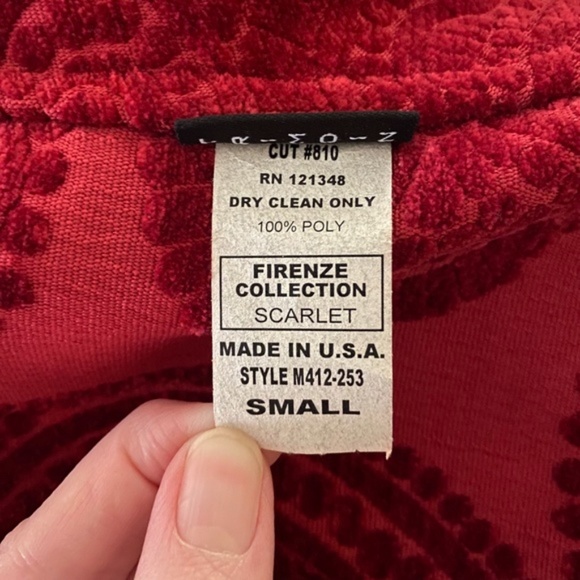Trimdin Reversible Firenze Collection Scarlet Jacket Small - Picture 12 of 16